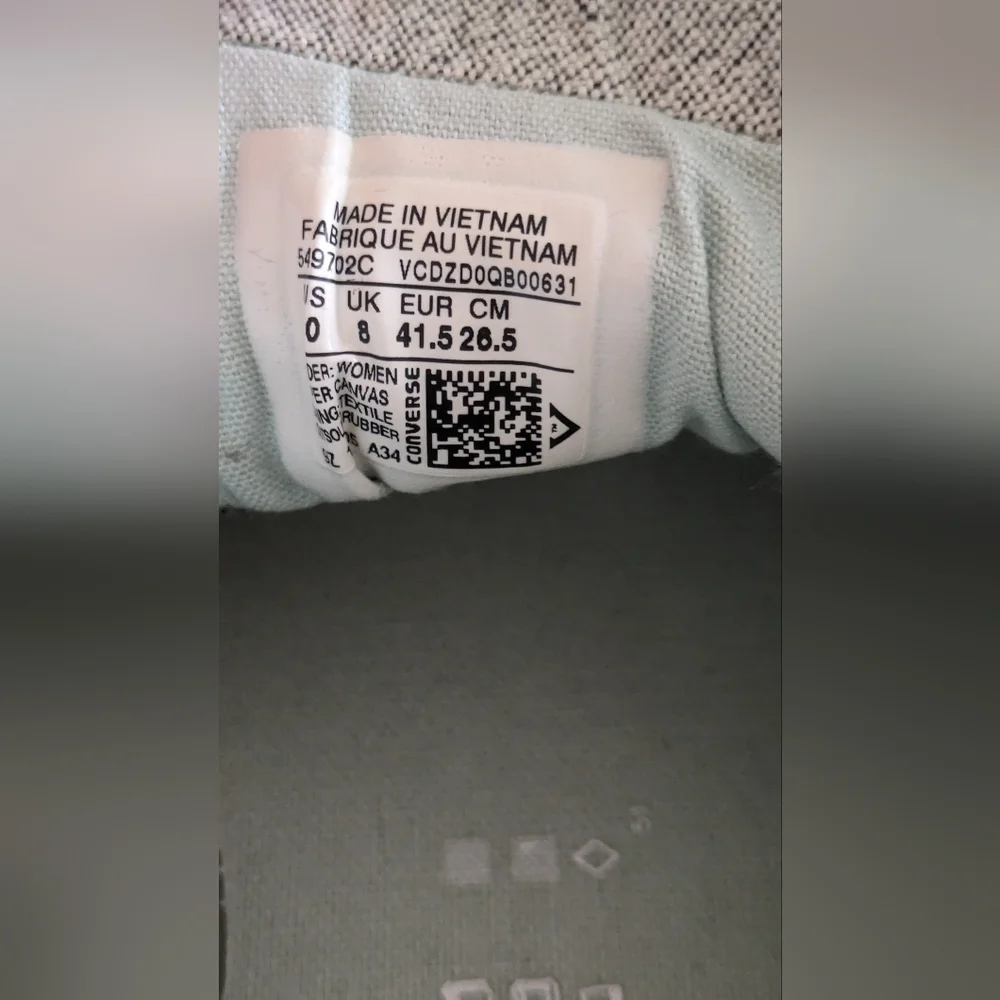 Converse All Star Madison Ox Femme Sneaker Shoe Low Top Mint Julep Size 10 - Picture 9 of 9